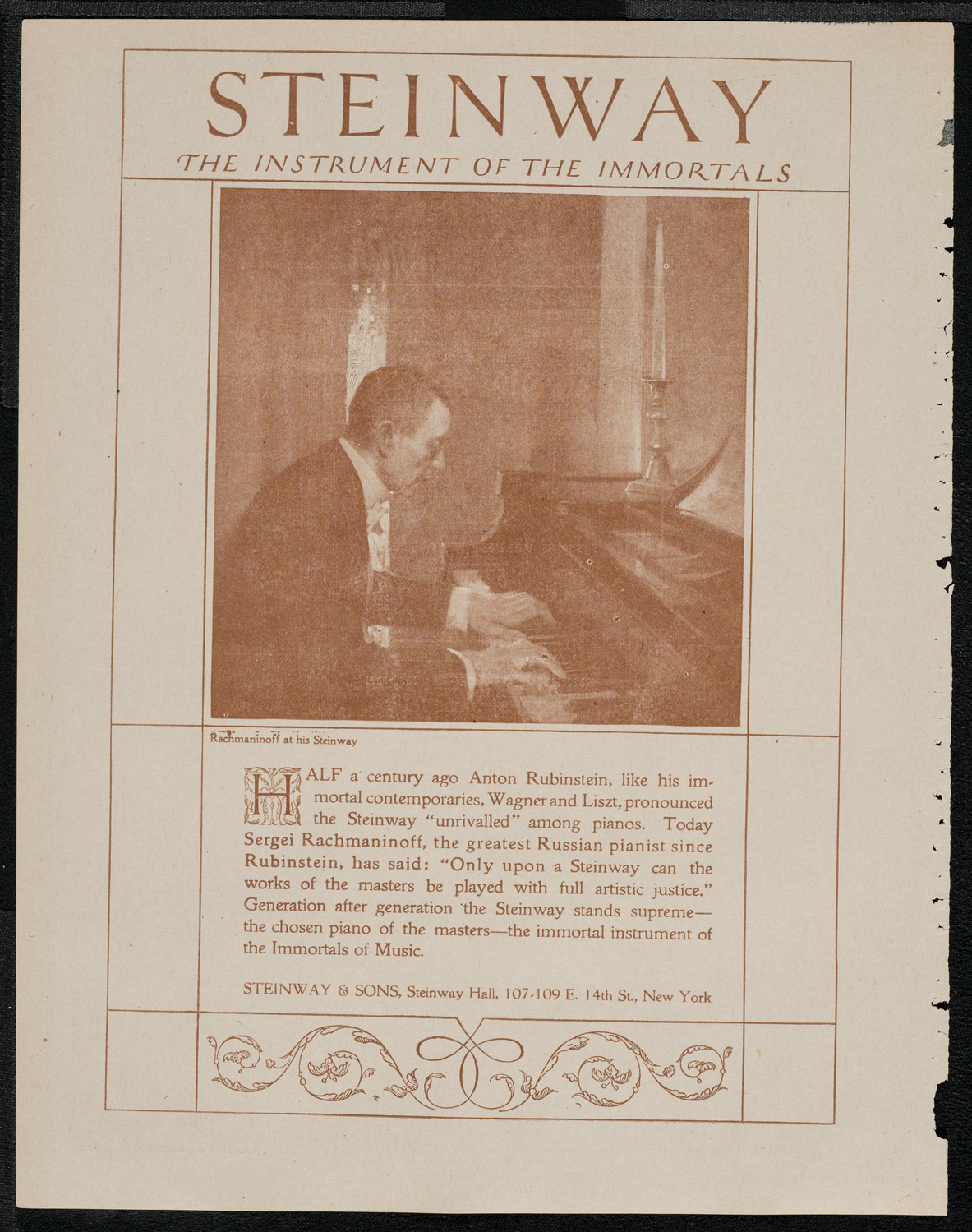 National Symphony Orchestra, February 26, 1921, program page 4