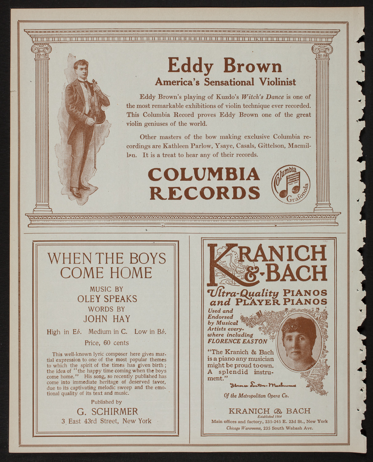 Lecture by Lieutenant Patrick Alva O'Brien, R.F.C, February 17, 1918, program page 6