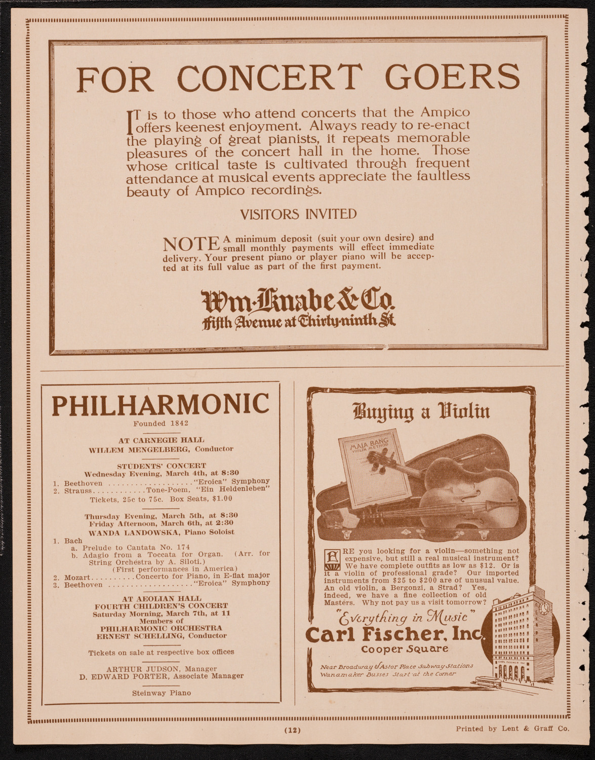 Symphony Concert for Young People, February 28, 1925, program page 12