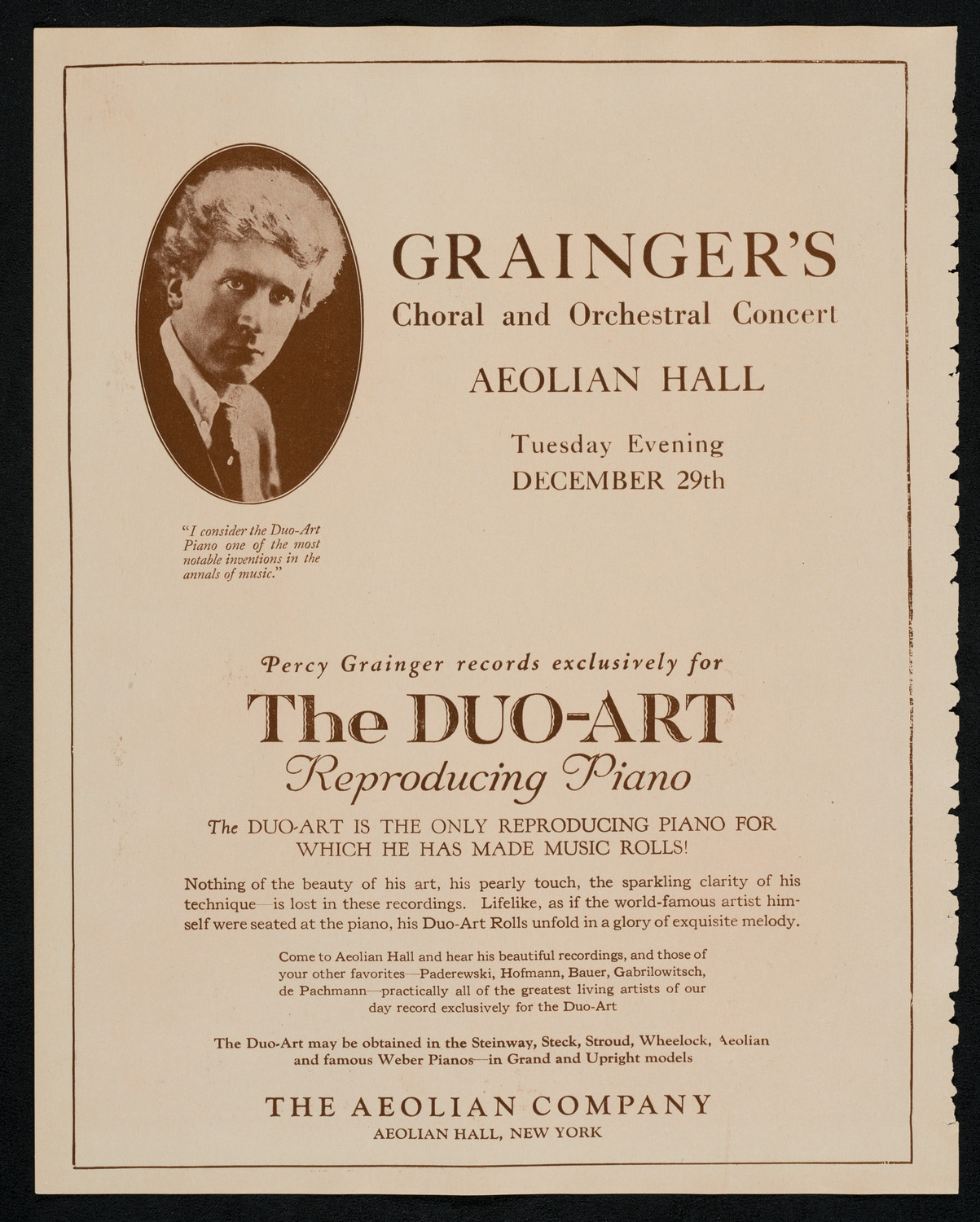 Oratorio Society of New York, December 26, 1925, program page 2
