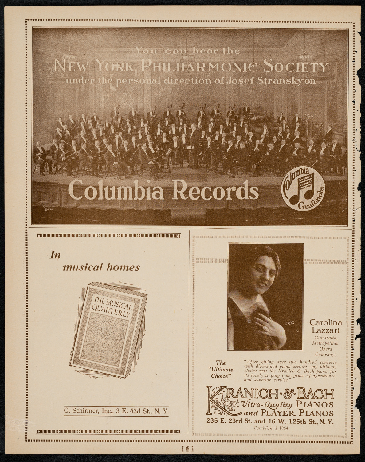 New York Philharmonic, March 12, 1922, program page 6