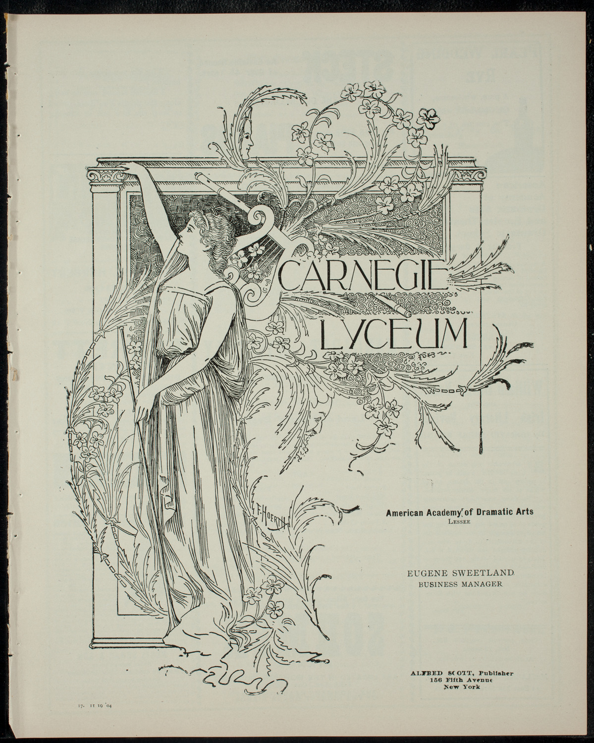 Magaret Wycherly and Her Company, November 19, 1904, program page 1
