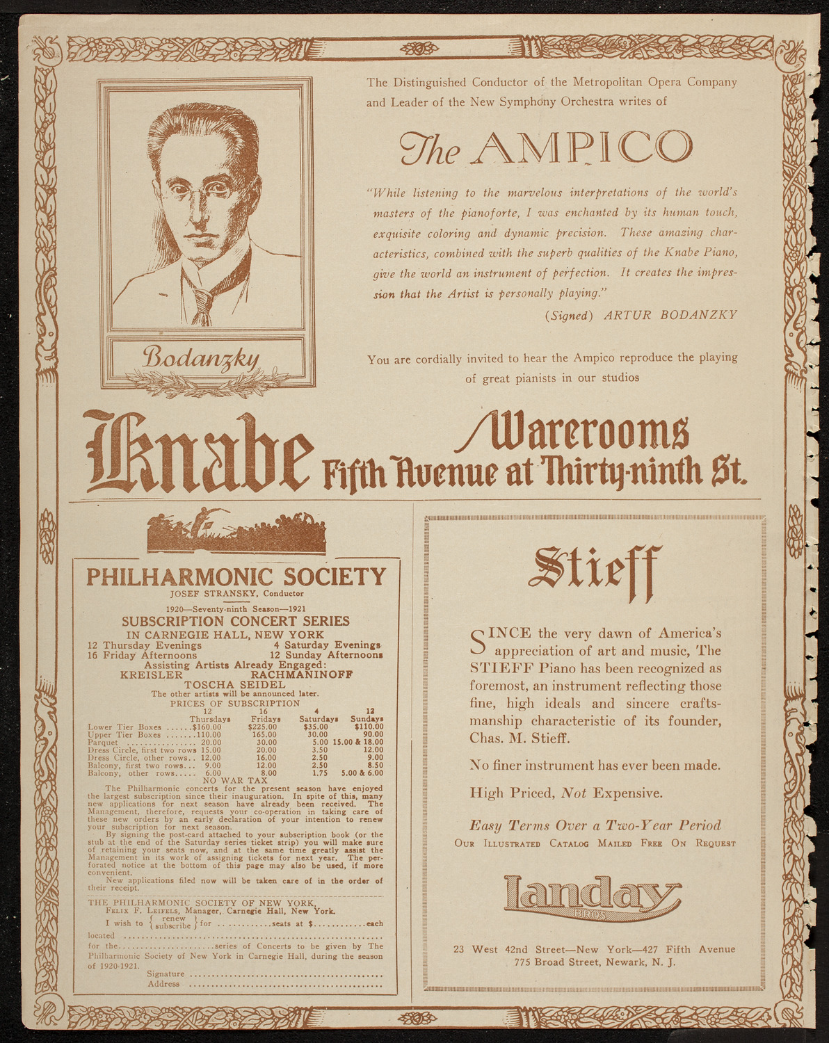 Cantor Mordecai Hershman, June 9, 1920, program page 12