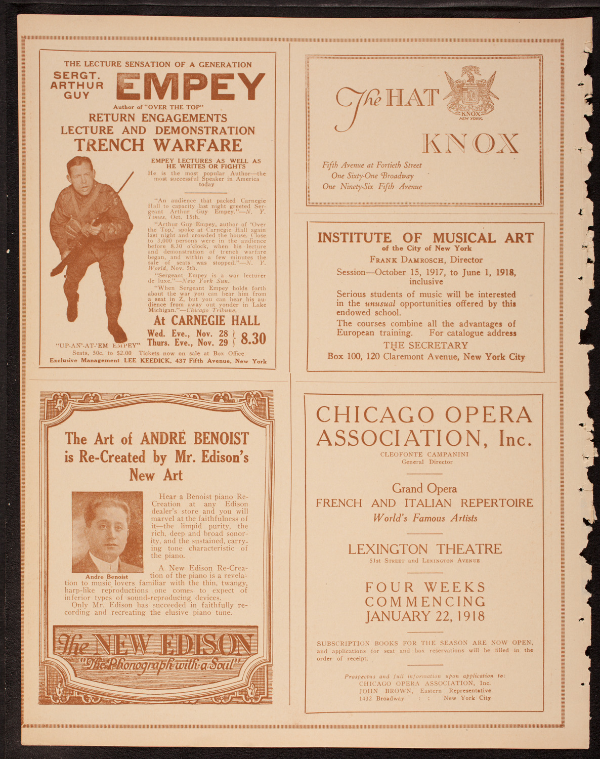 Kitty Cheatham with Orchestra, November 27, 1917, program page 2