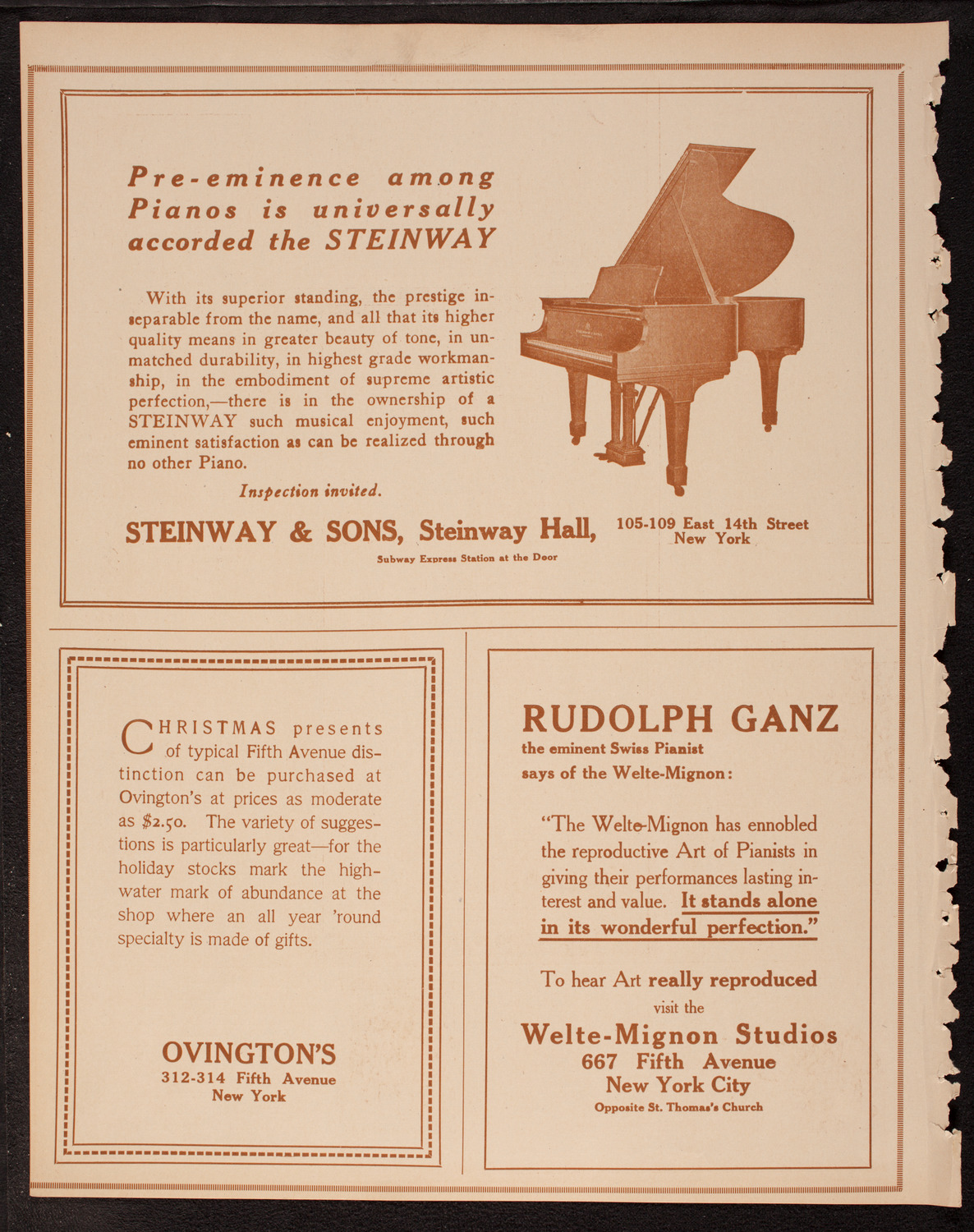 New York Symphony Orchestra, December 15, 1917, program page 4