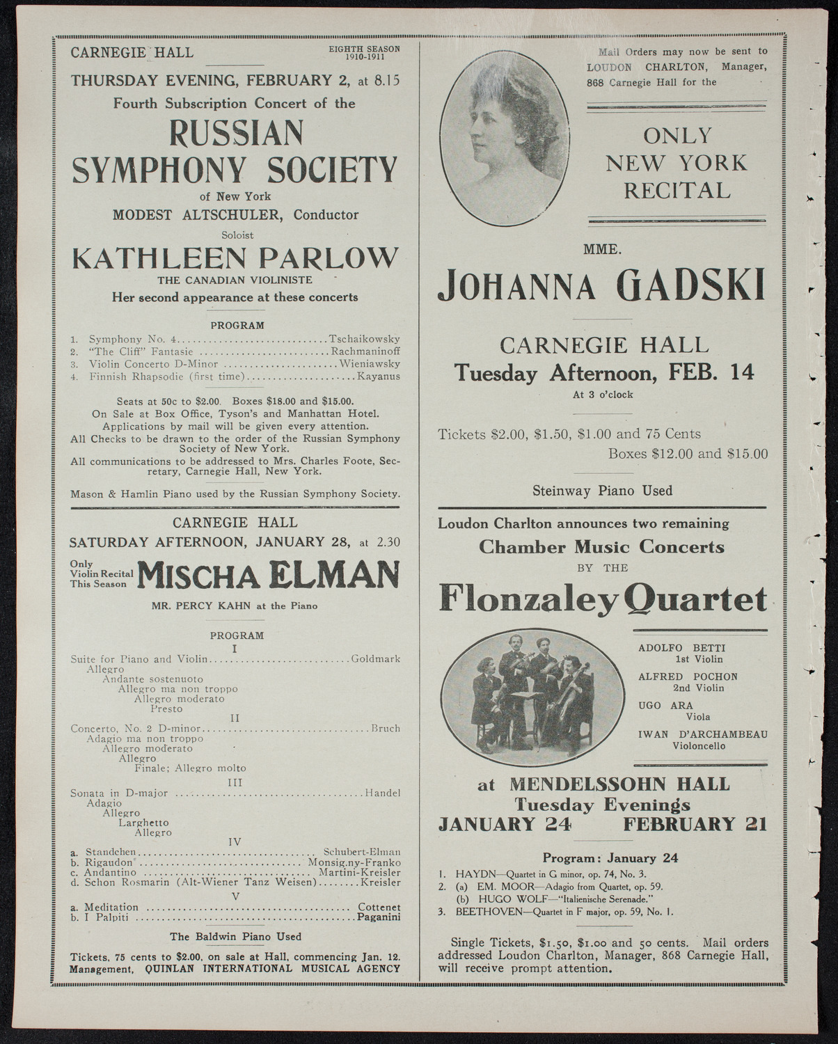 Symphony Concert for Young People, January 21, 1911, program page 10