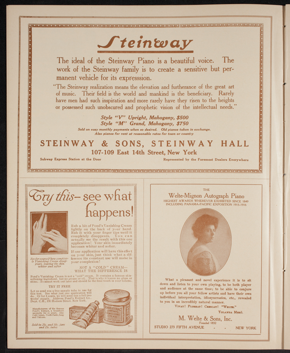 Columbia University Chorus, April 11, 1916, program page 4