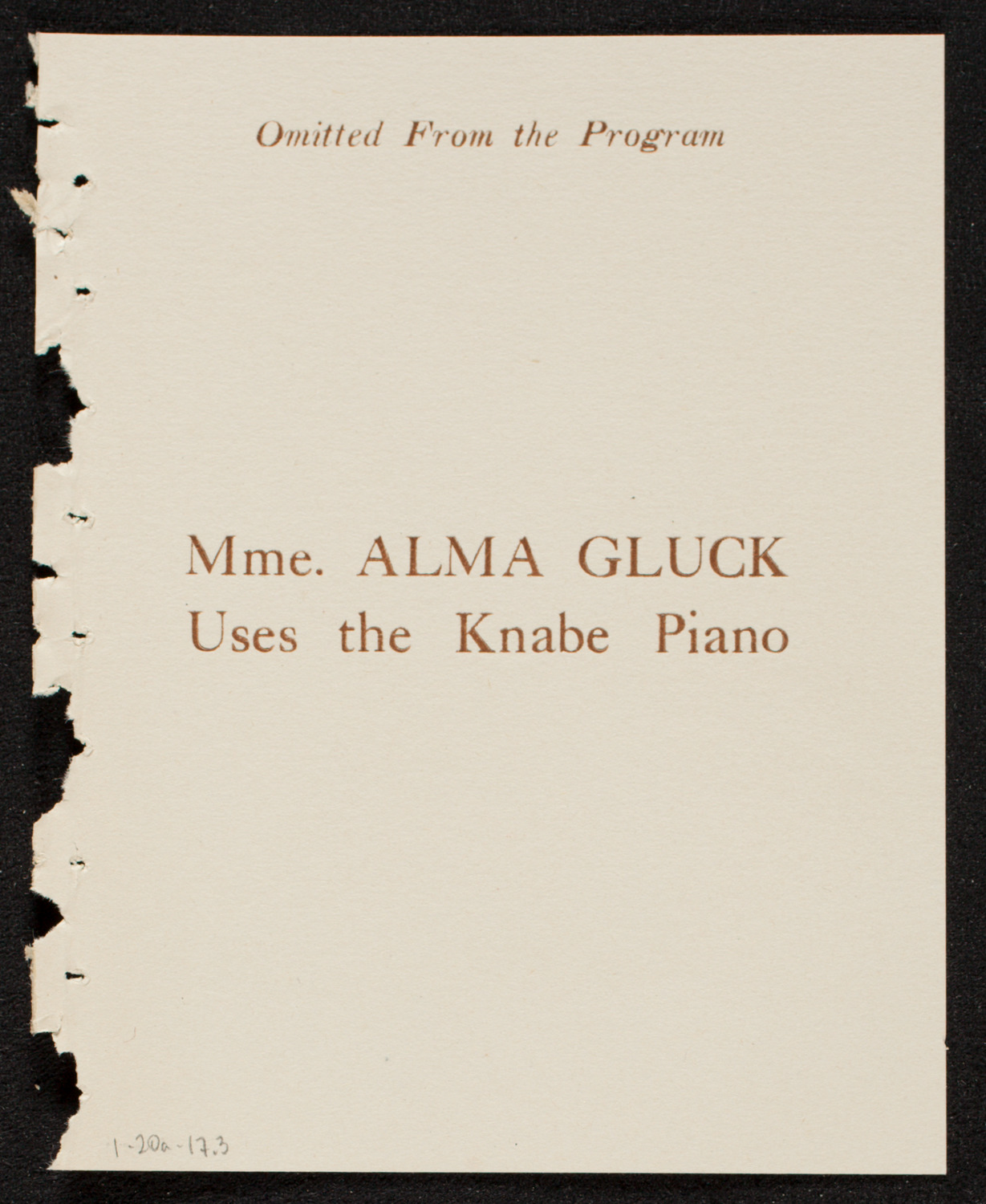 Symphony Concert for Young People, January 20, 1917, program page 5