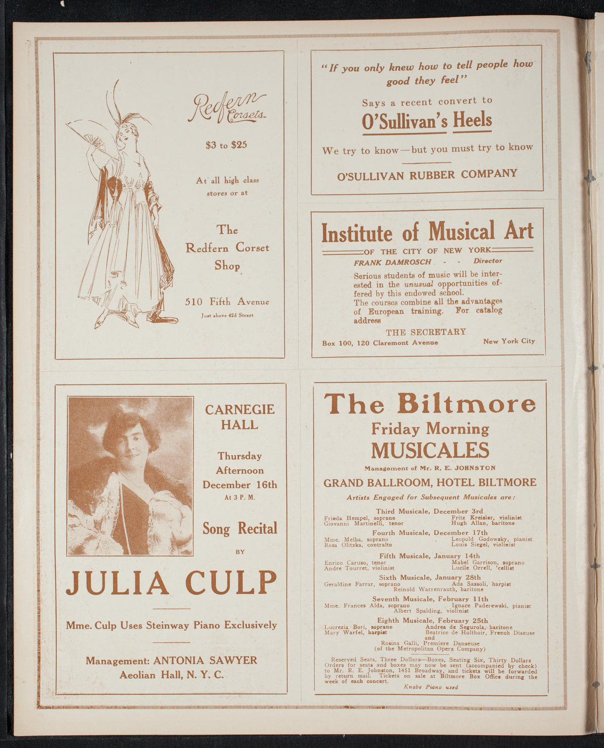 Elmendorf Lecture: Switzerland, November 22, 1915, program page 2