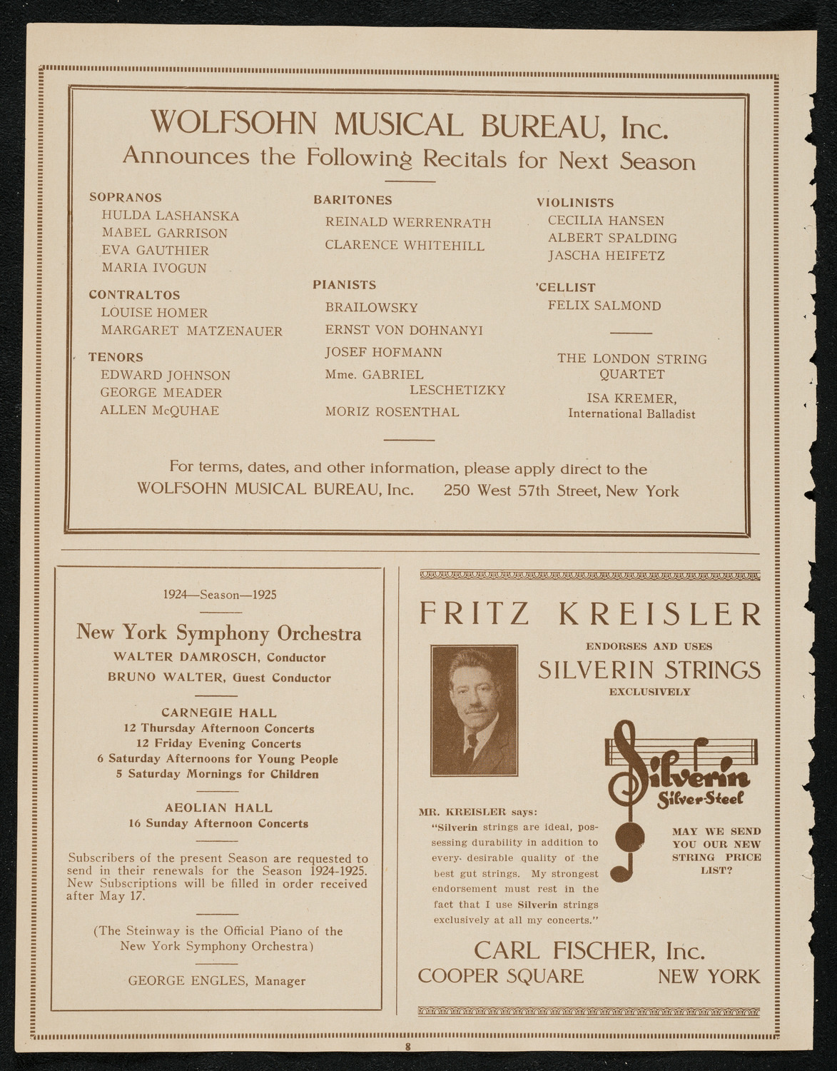 Present Day Sweden and the Gothenburg Exposition, May 18, 1924 program page 8