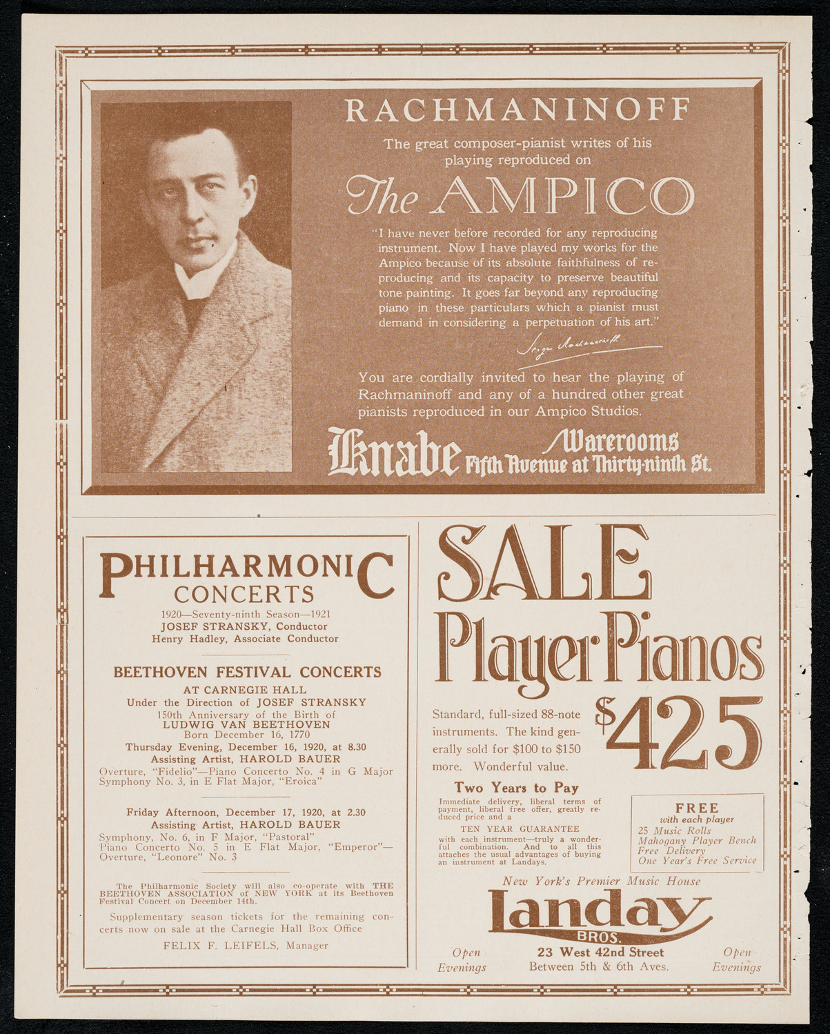 Mischa Levitzki, Piano, December 15, 1920, program page 12