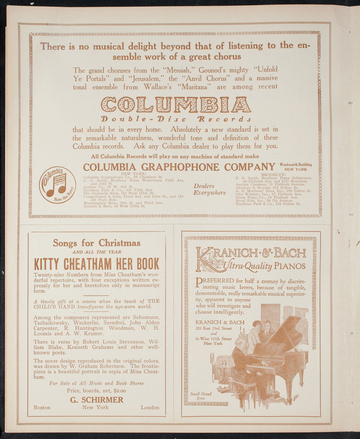 Columbia University Chorus, December 20, 1915, program page 6