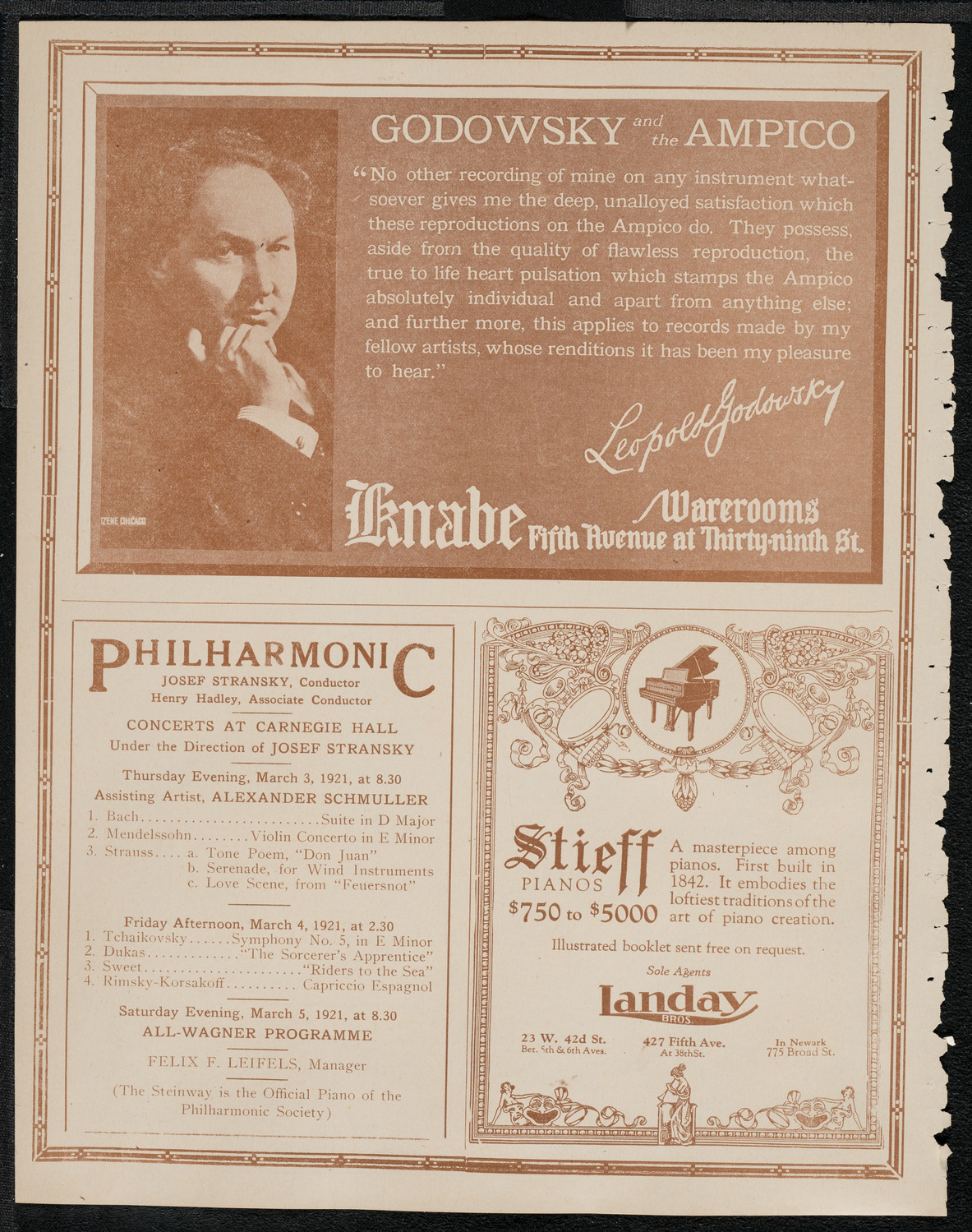 National Symphony Orchestra, March 2, 1921, program page 12