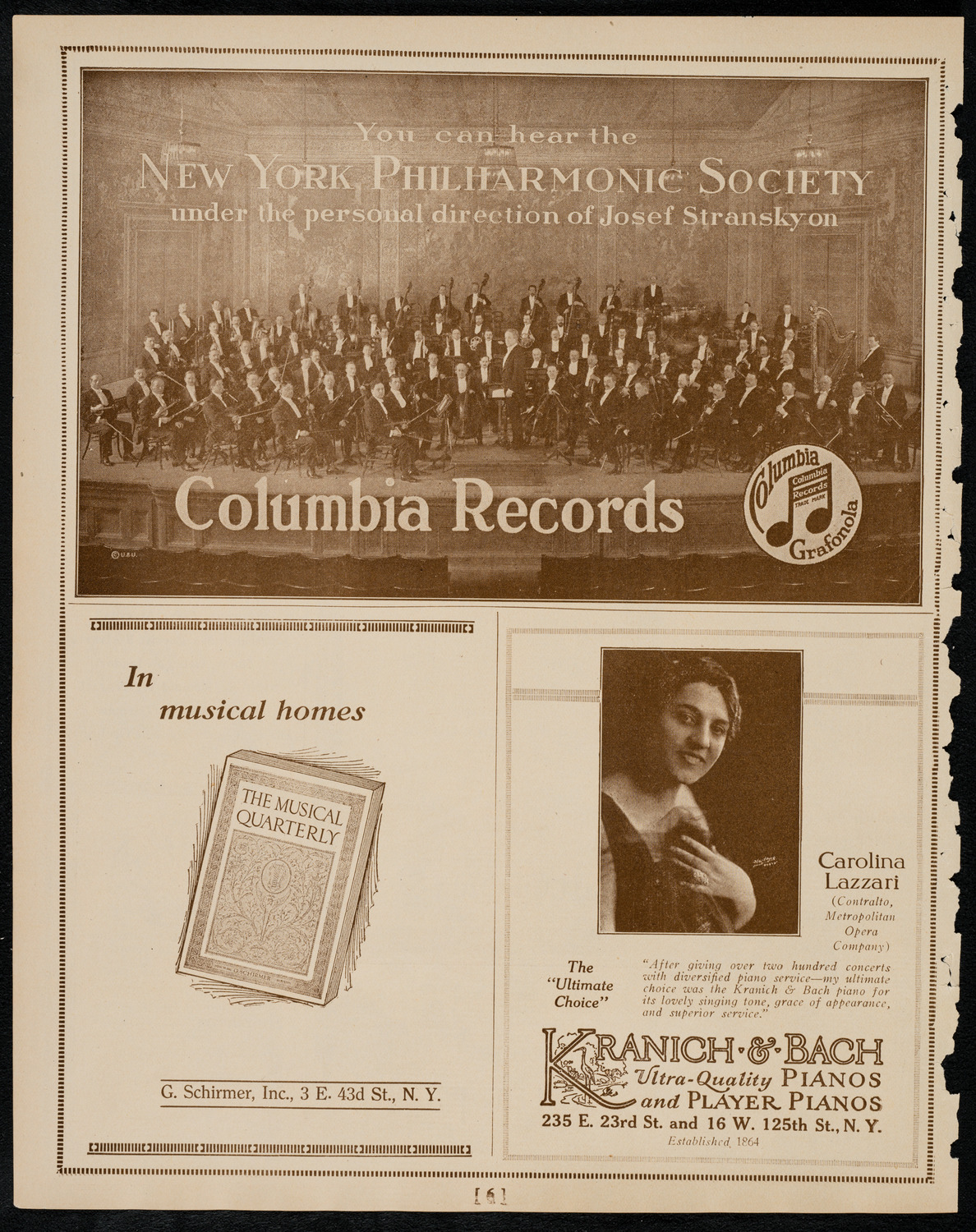 New York Symphony Orchestra, March 10, 1922, program page 6