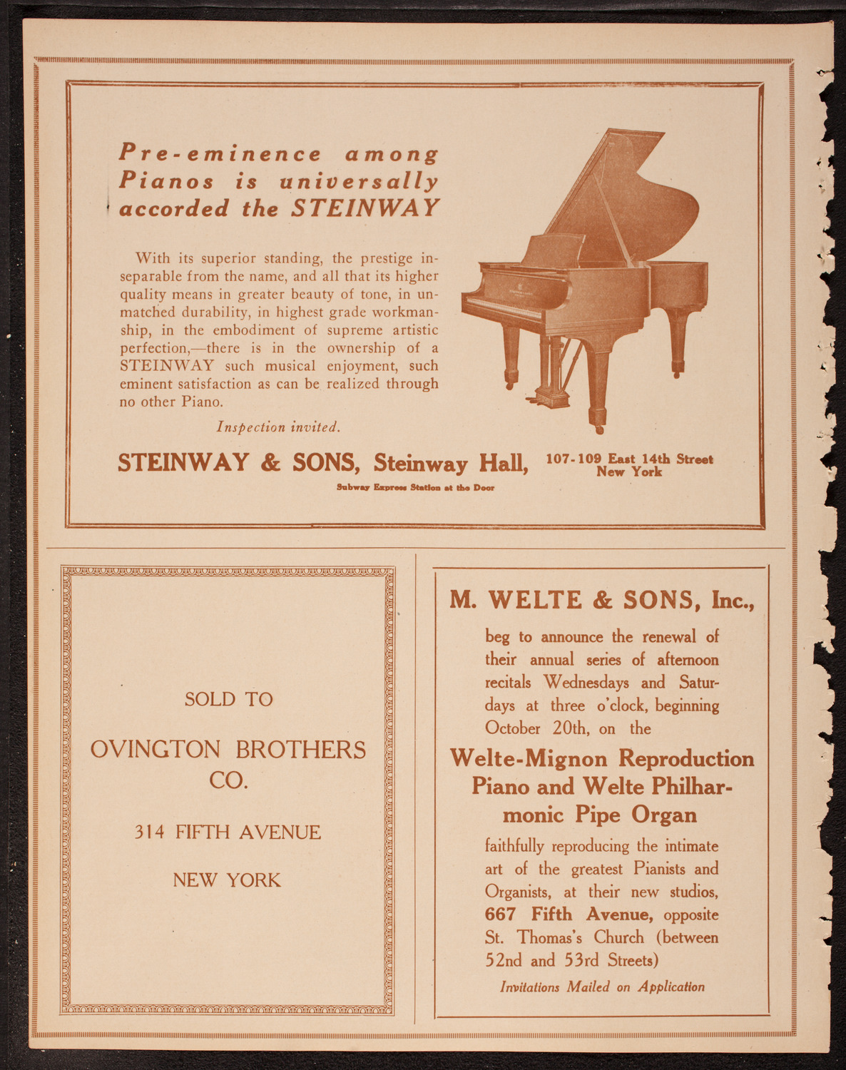 New York Philharmonic, November 25, 1917, program page 4