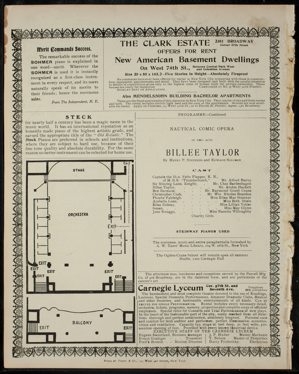 Ogden-Crane School of Opera, June 3, 1905, program page 4