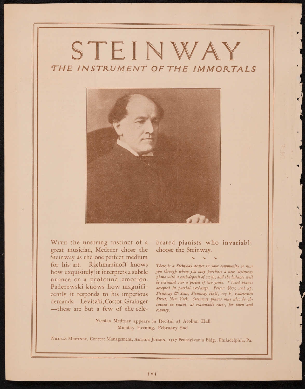 State Symphony Orchestra of New York, January 21, 1925, program page 4