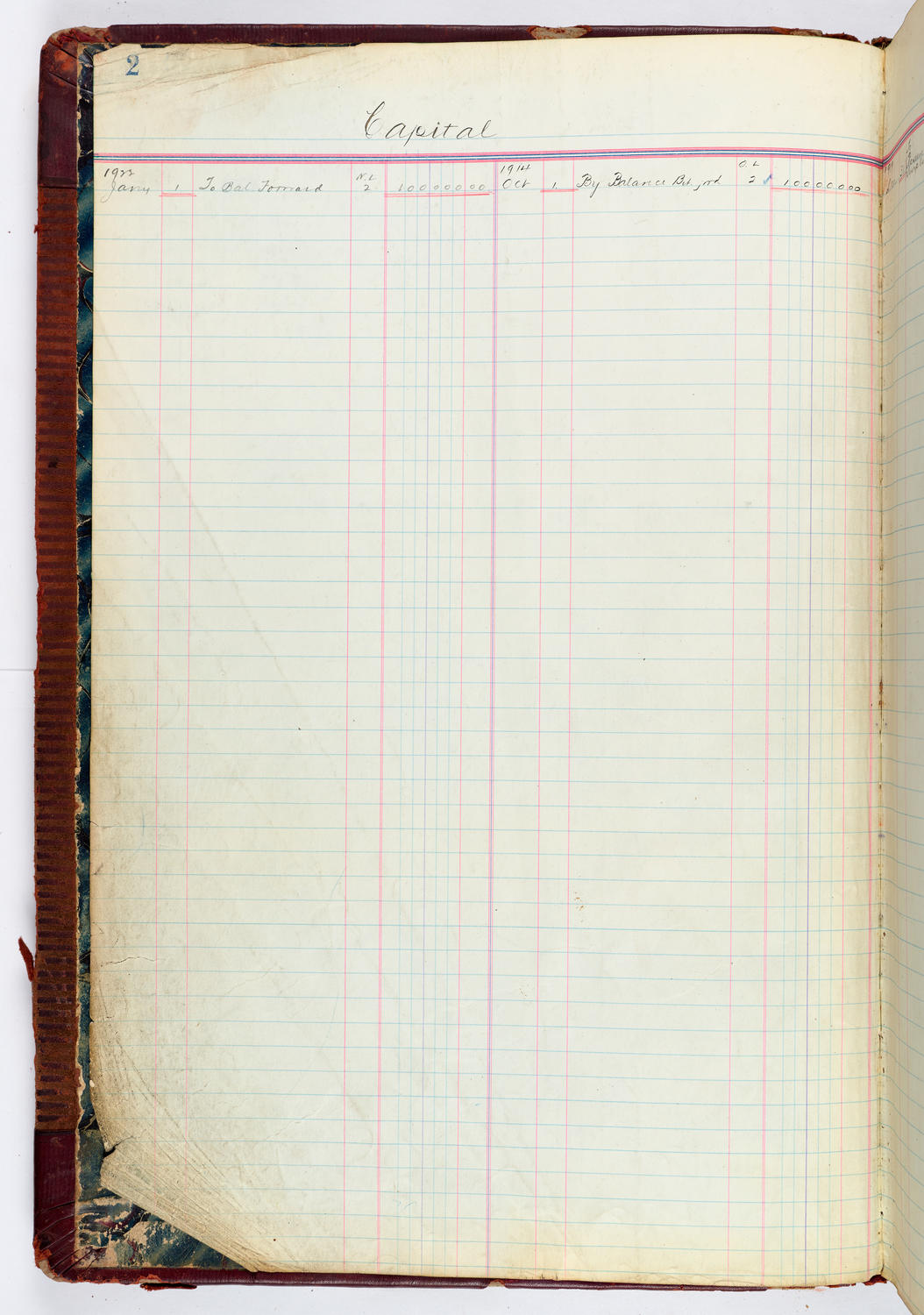Music Hall Accounting Ledger, volume 4, page 2