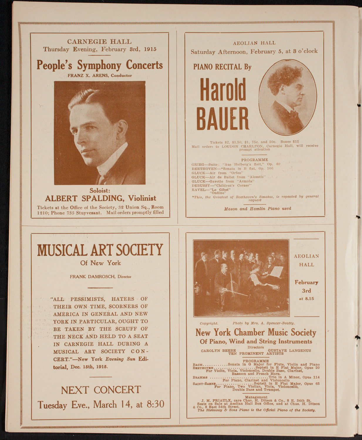 Russian Symphony Society of New York, January 29, 1916, program page 10