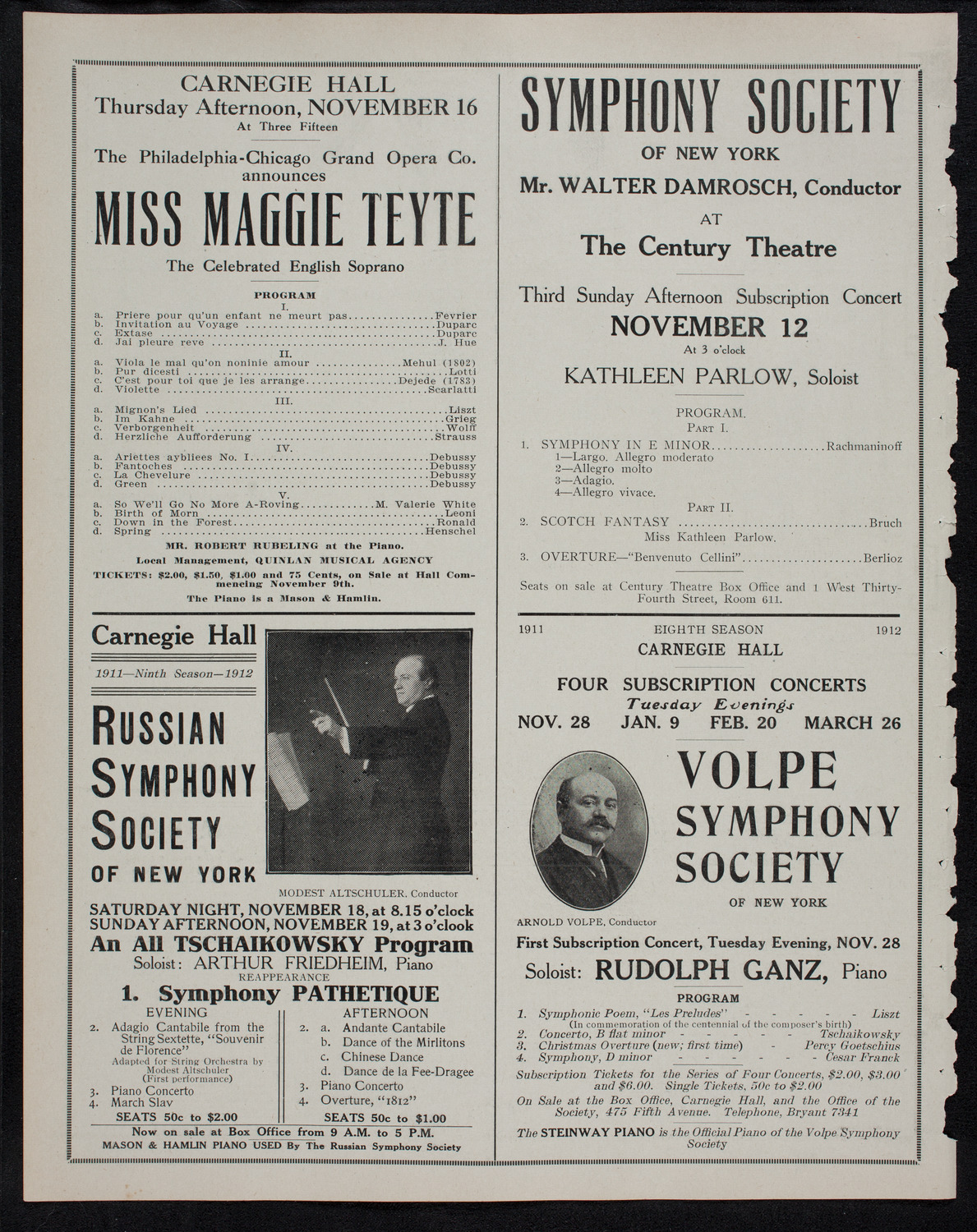 Meeting: The Gaelic League of Ireland, November 10, 1911, program page 10