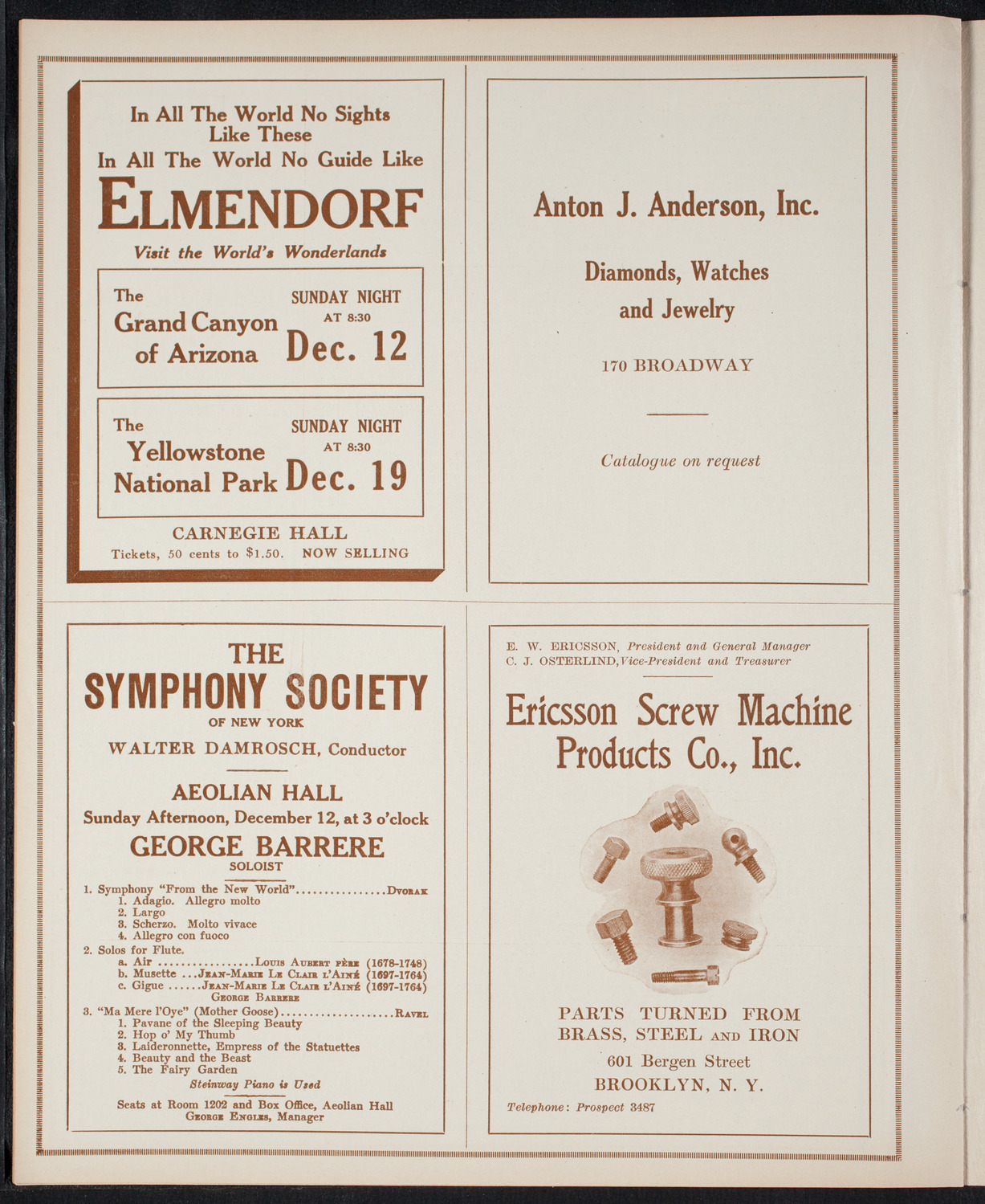 United Swedish Choral Society, December 11, 1915, program page 8