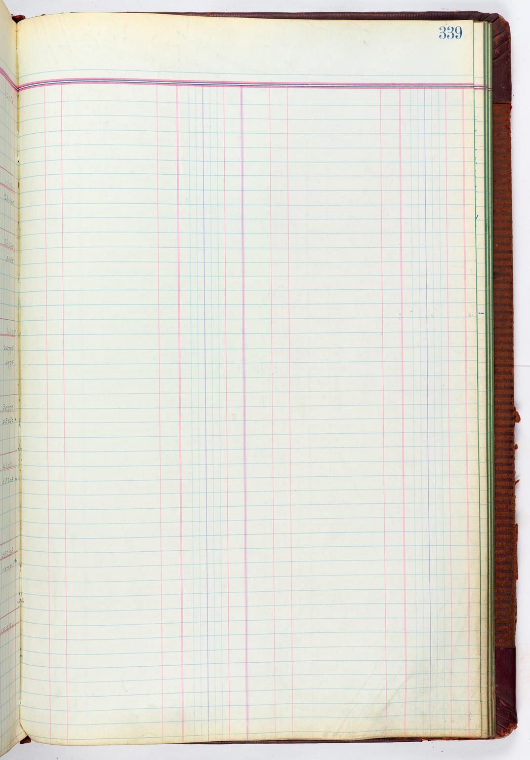 Music Hall Accounting Ledger, volume 4, page 339