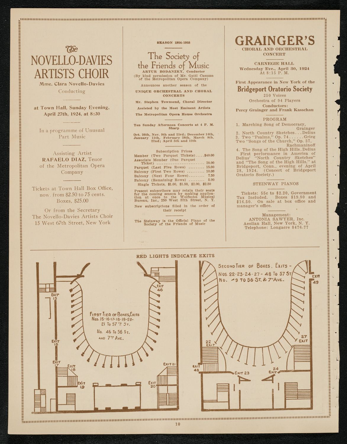 Frederic Dixon and Marguerite Schuiling, April 22, 1924, program page 10