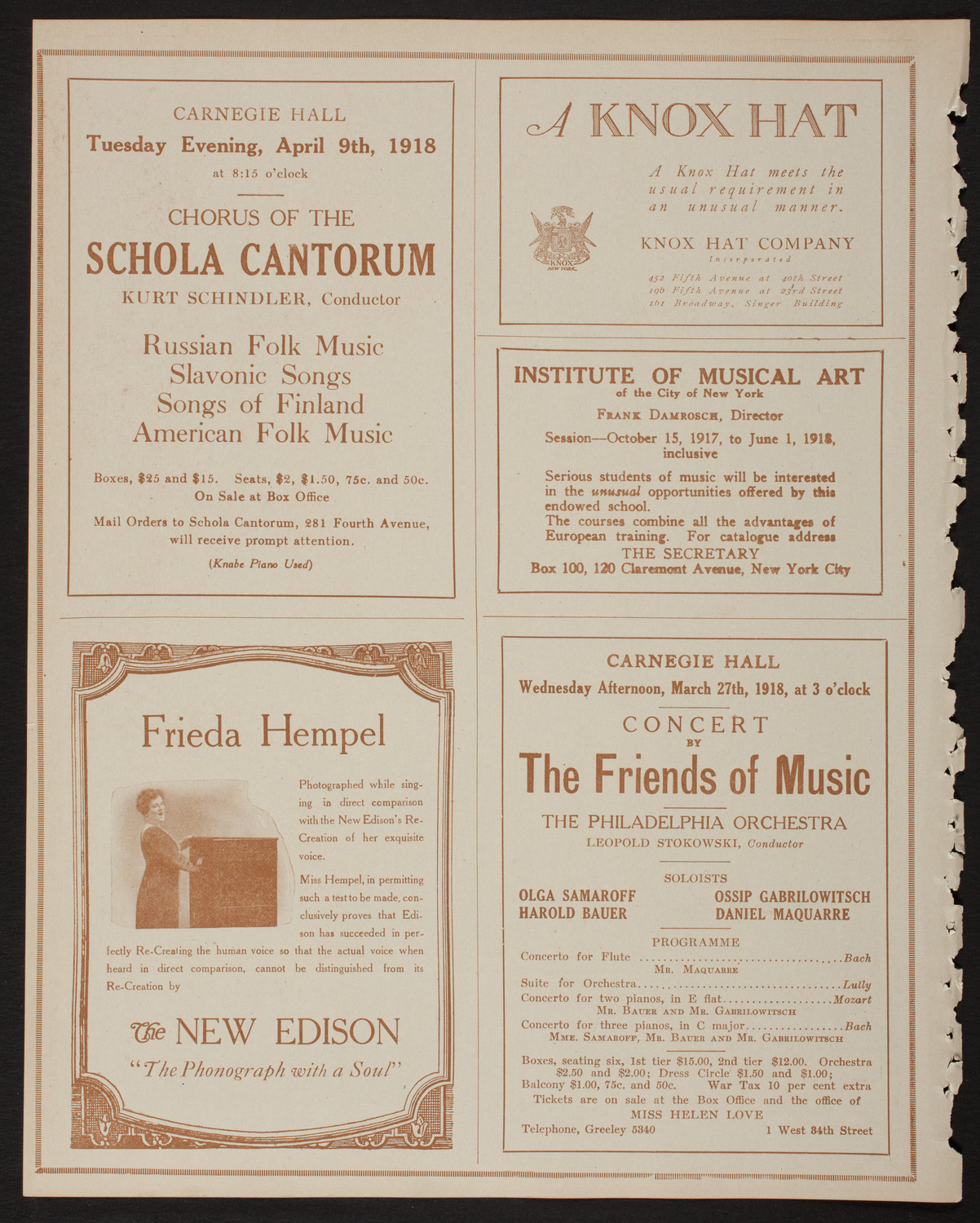 Meeting: The Humanitarian Cult, March 18, 1918, program page 2