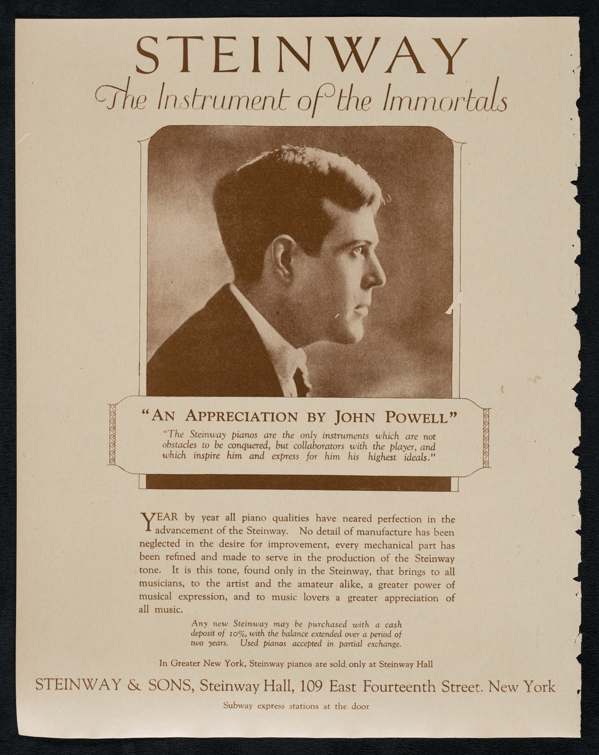 Colin O'More, Tenor, March 6, 1923, program page 4