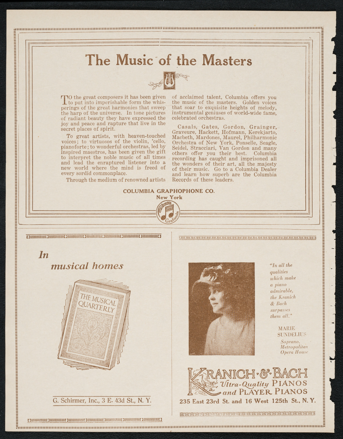 Philadelphia Orchestra, November 21, 1922, program page 6