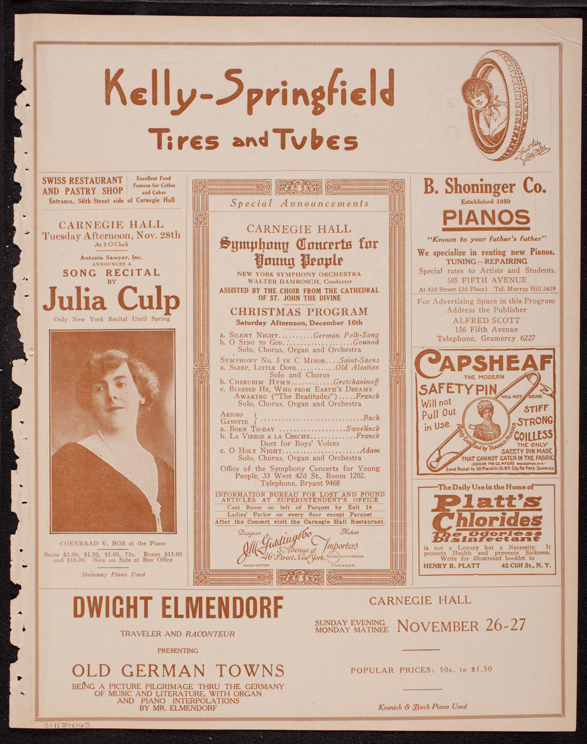 Lecture by Frederick Palmer, November 24, 1916, program page 9