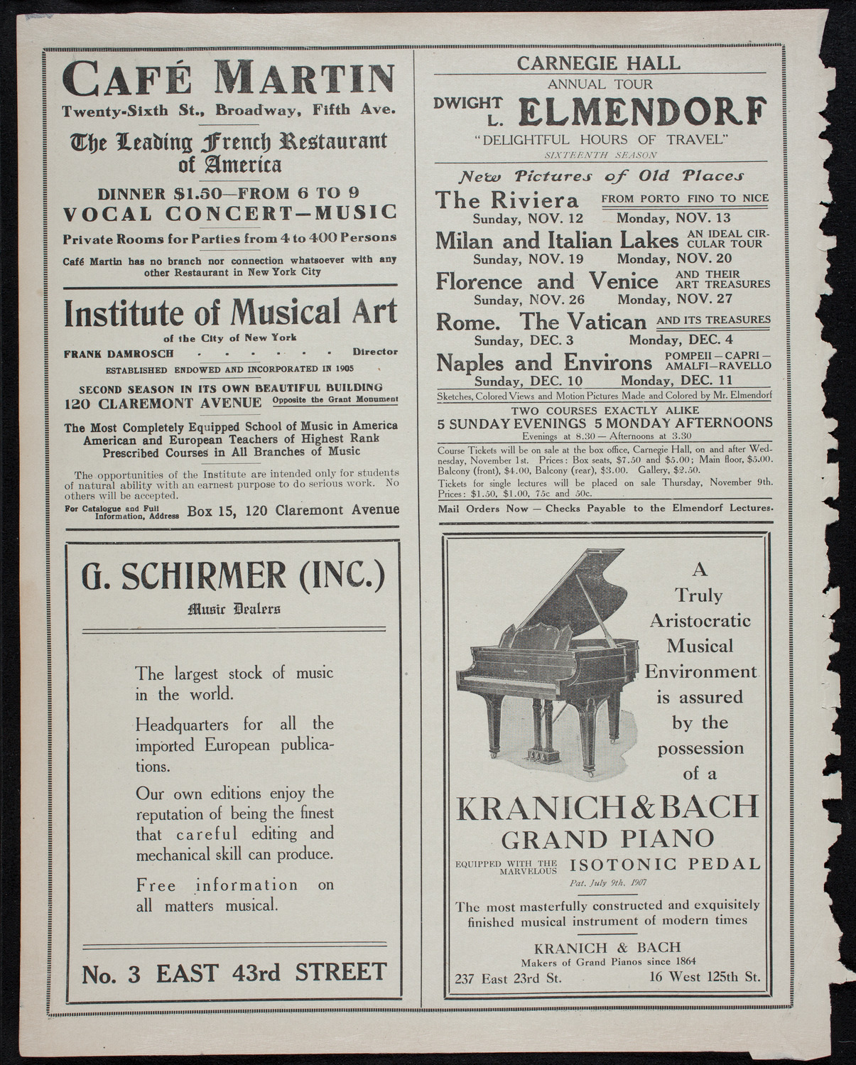 Andreyev Balalaika Orchestra, October 23, 1911, program page 6