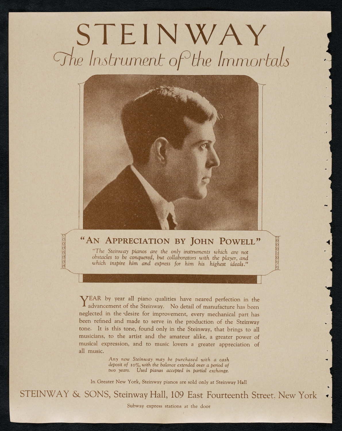 New York Philharmonic, March 9, 1923, program page 4