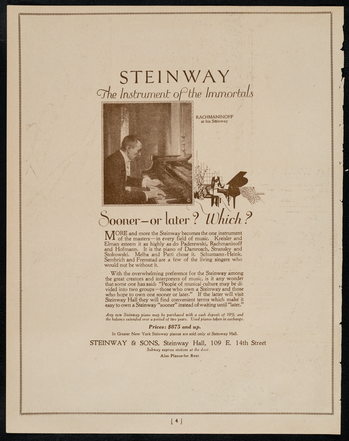 Benefit: St.Andrew's One Cent Coffee Stand Society, April 27, 1922, program page 4