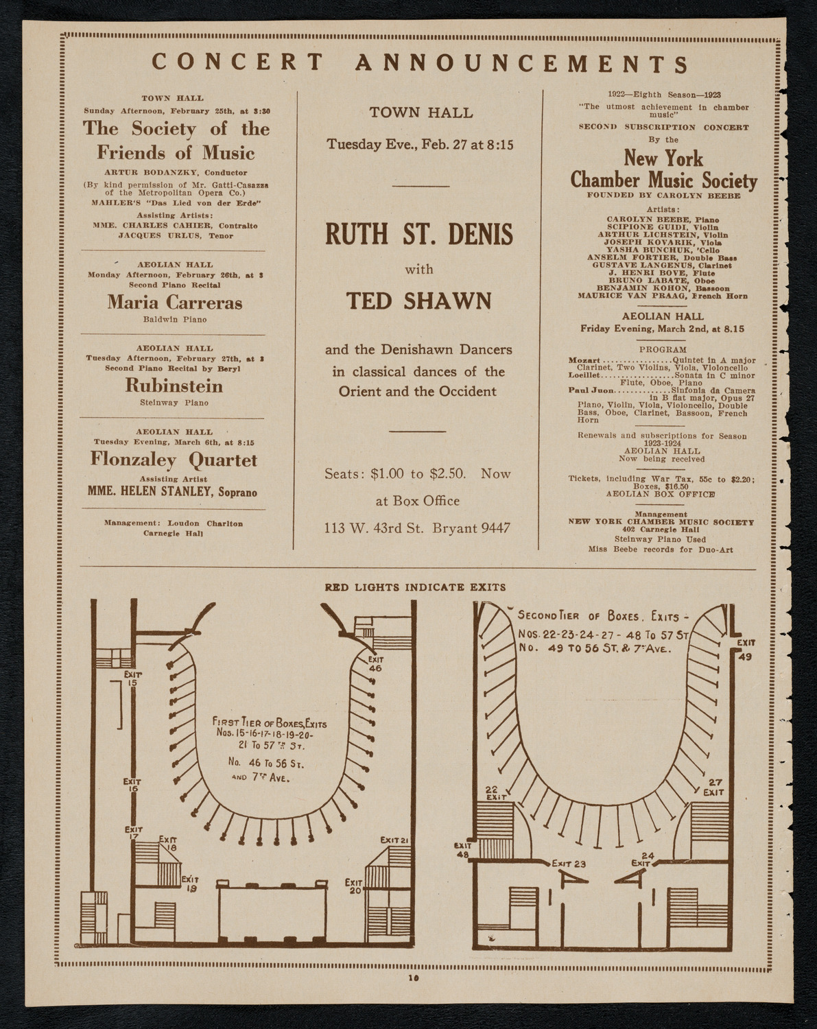 City Symphony Orchestra, February 24, 1923, program page 10