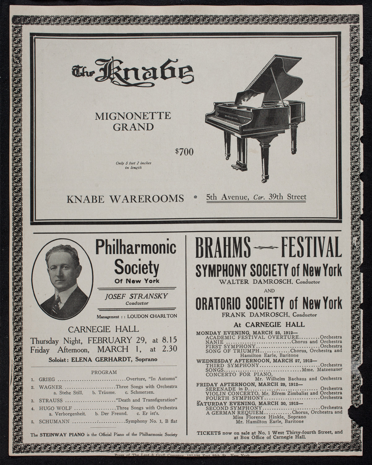 Yvonne de Tréville, Soprano, February 27, 1912, program page 12