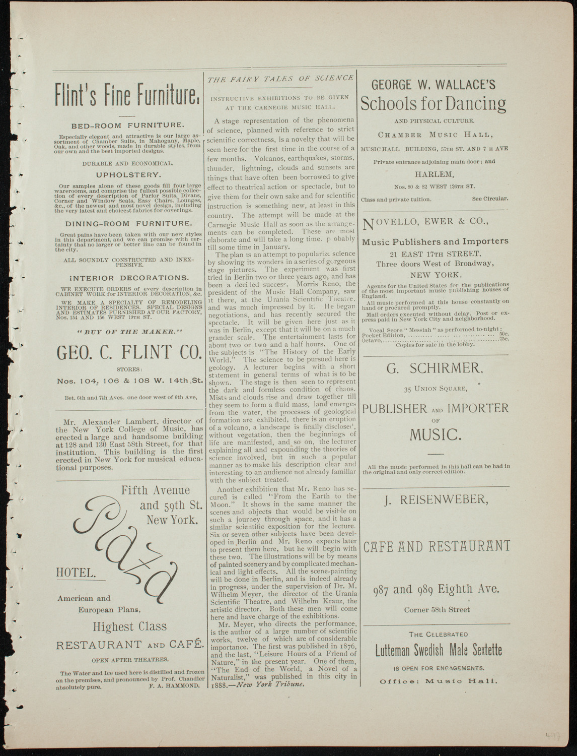 Oratorio Society of New York, December 31, 1891, program page 9