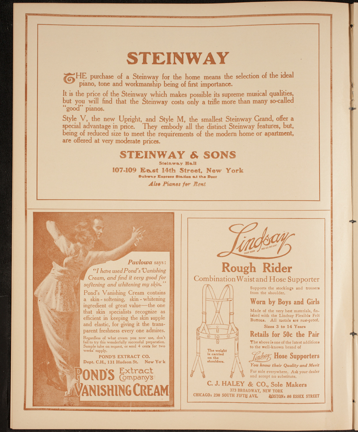 John McCormack, Tenor, February 14, 1915, program page 4