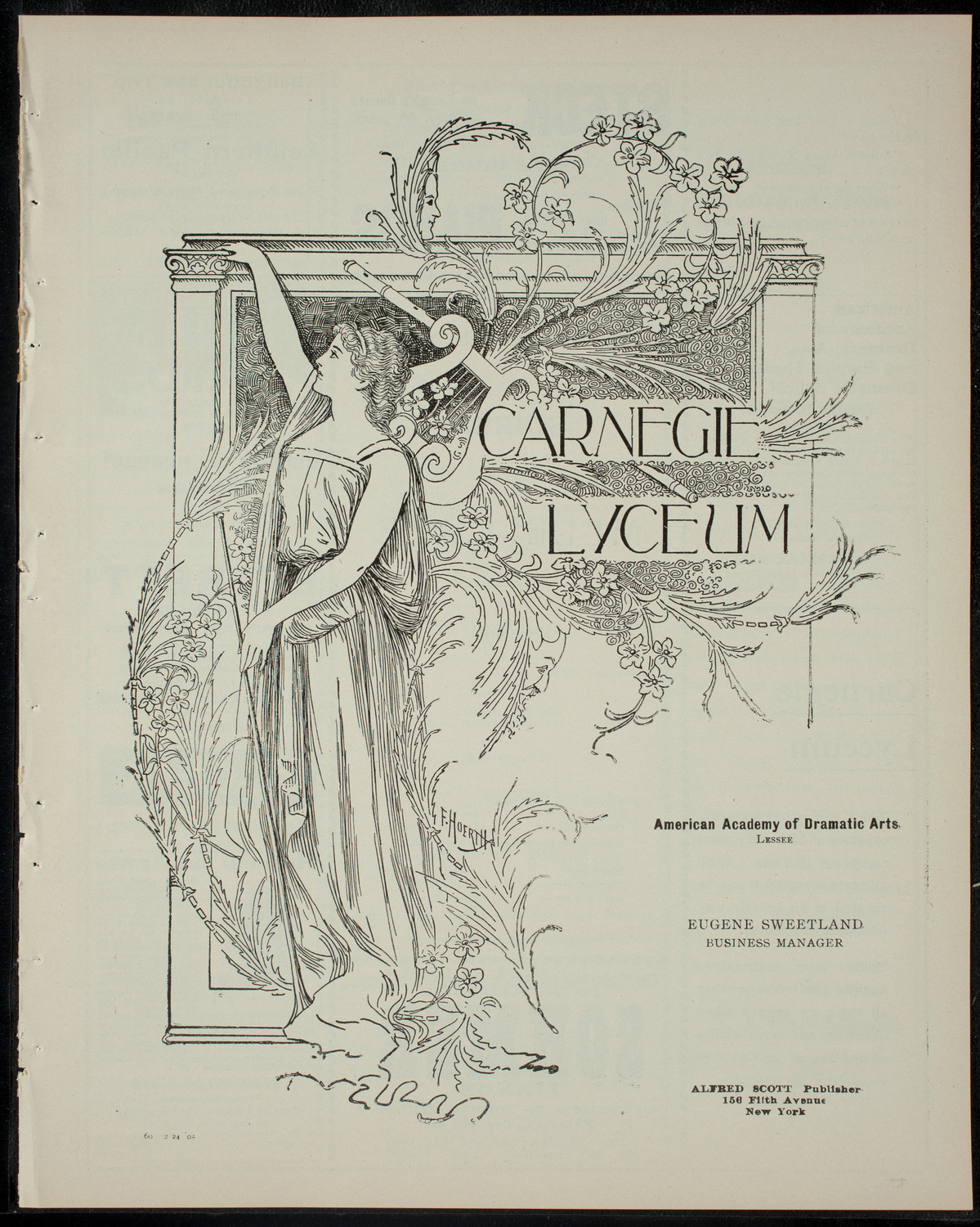 Soireee given by Juliette Caze, February 24, 1905, program page 1