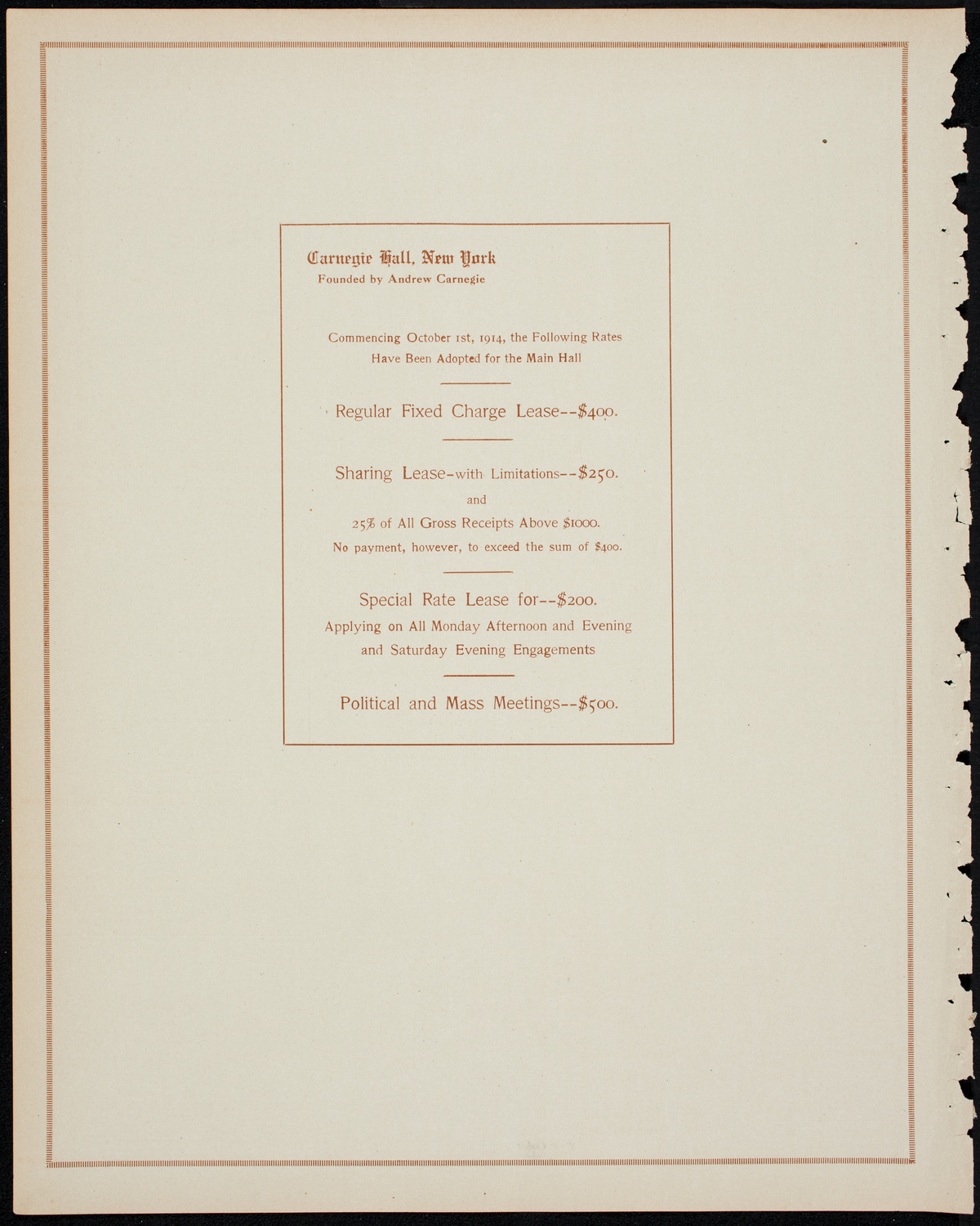 Benefit: St. Andrew's One-Cent Coffee Stands, April 22, 1914, program page 10