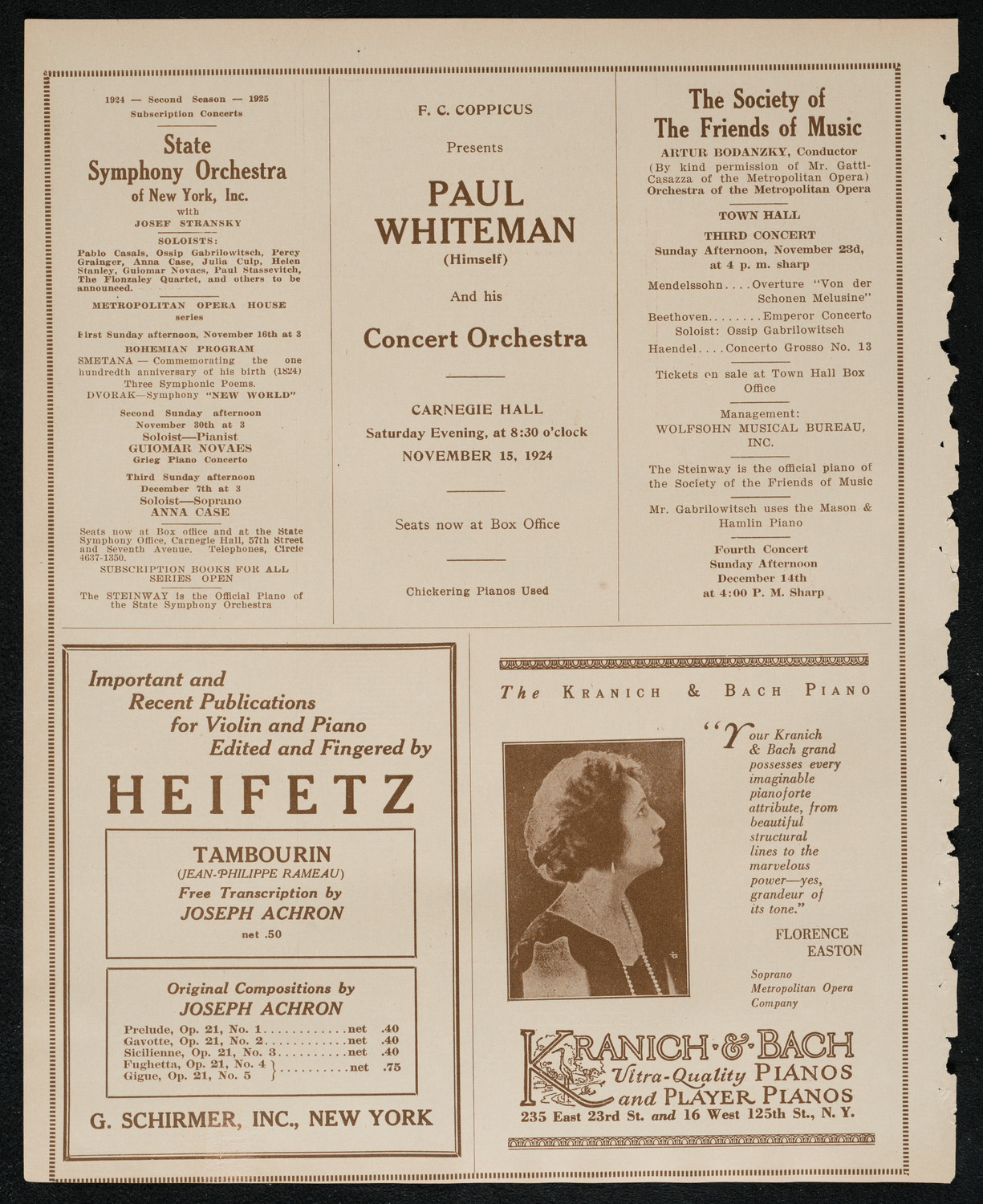 Symphony Concert for Young People, November 15, 1924, program page 6