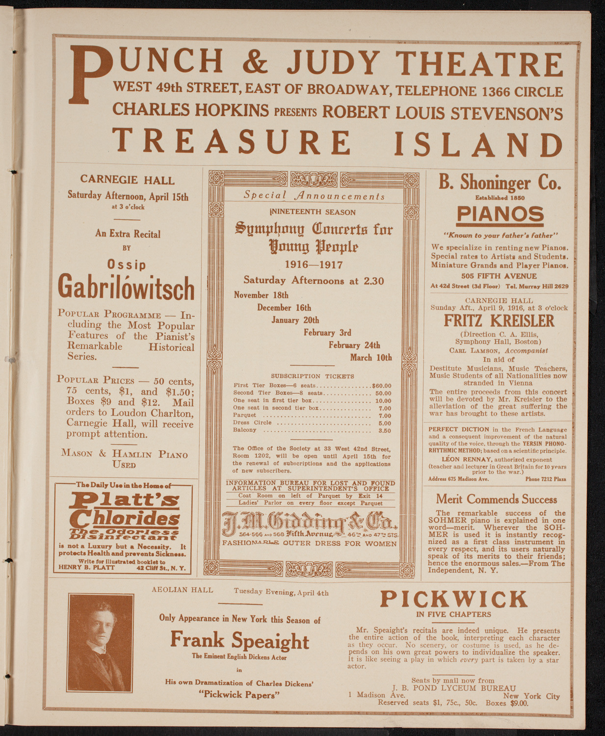 Benefit: Musicians' Foundation, Inc., March 29, 1916, program page 11