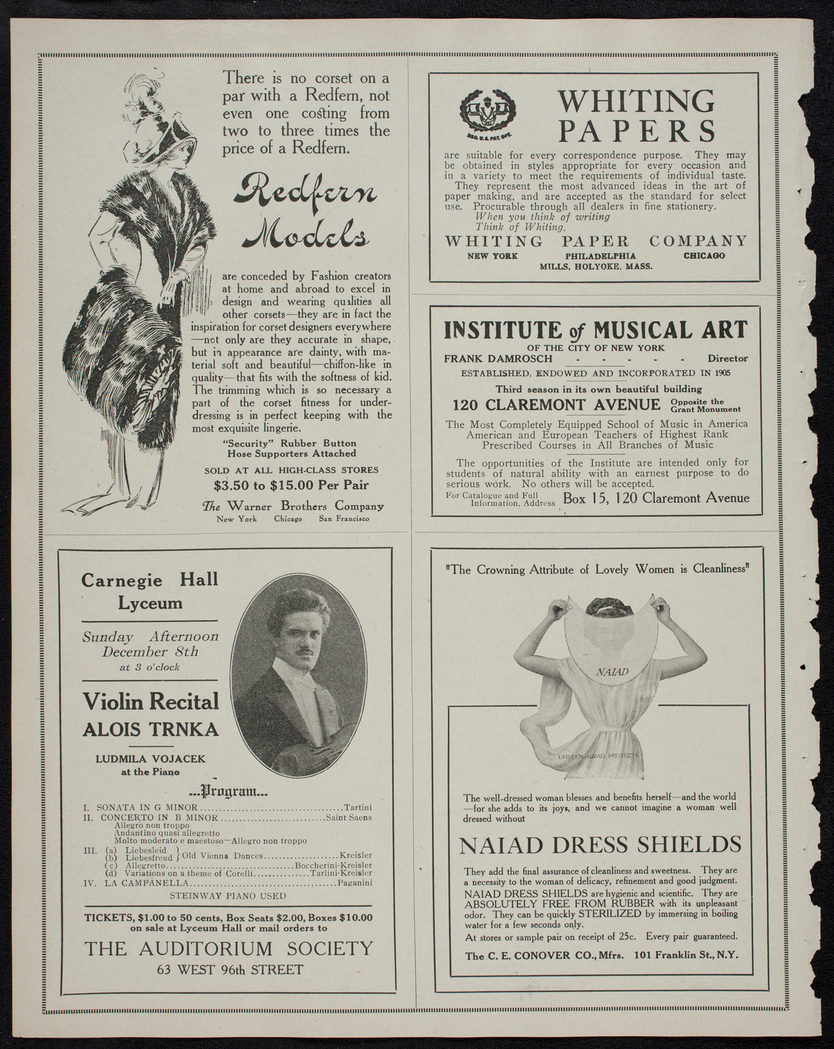 People's Symphony Concert, October 27, 1912, program page 2