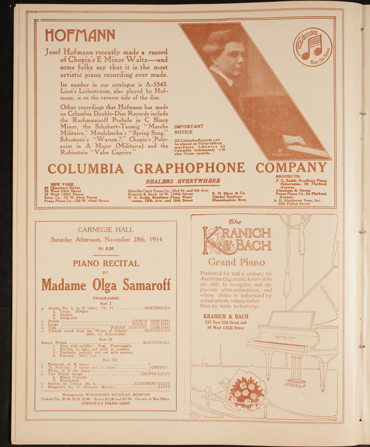 Elmendorf Lecture: Around the World Through the Panama Canal, November 9, 1914, program page 6