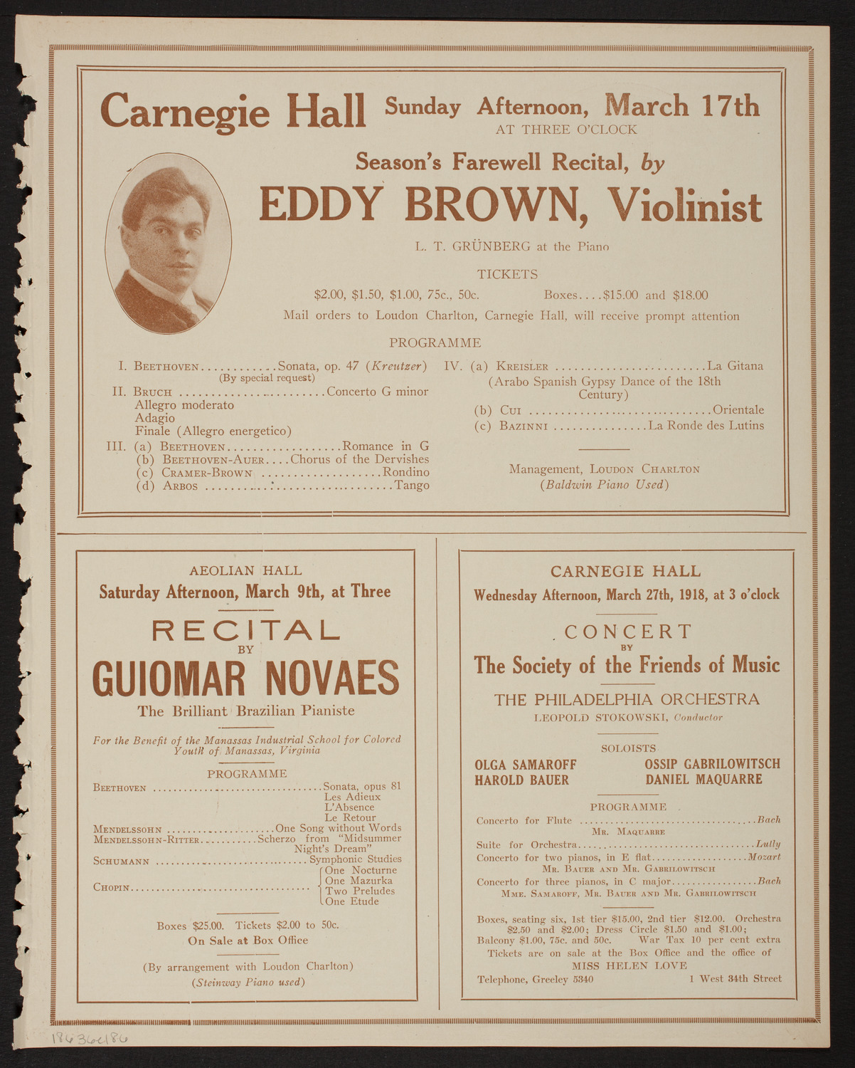 Music School Settlement Festival Concert, March 6, 1918, program page 11