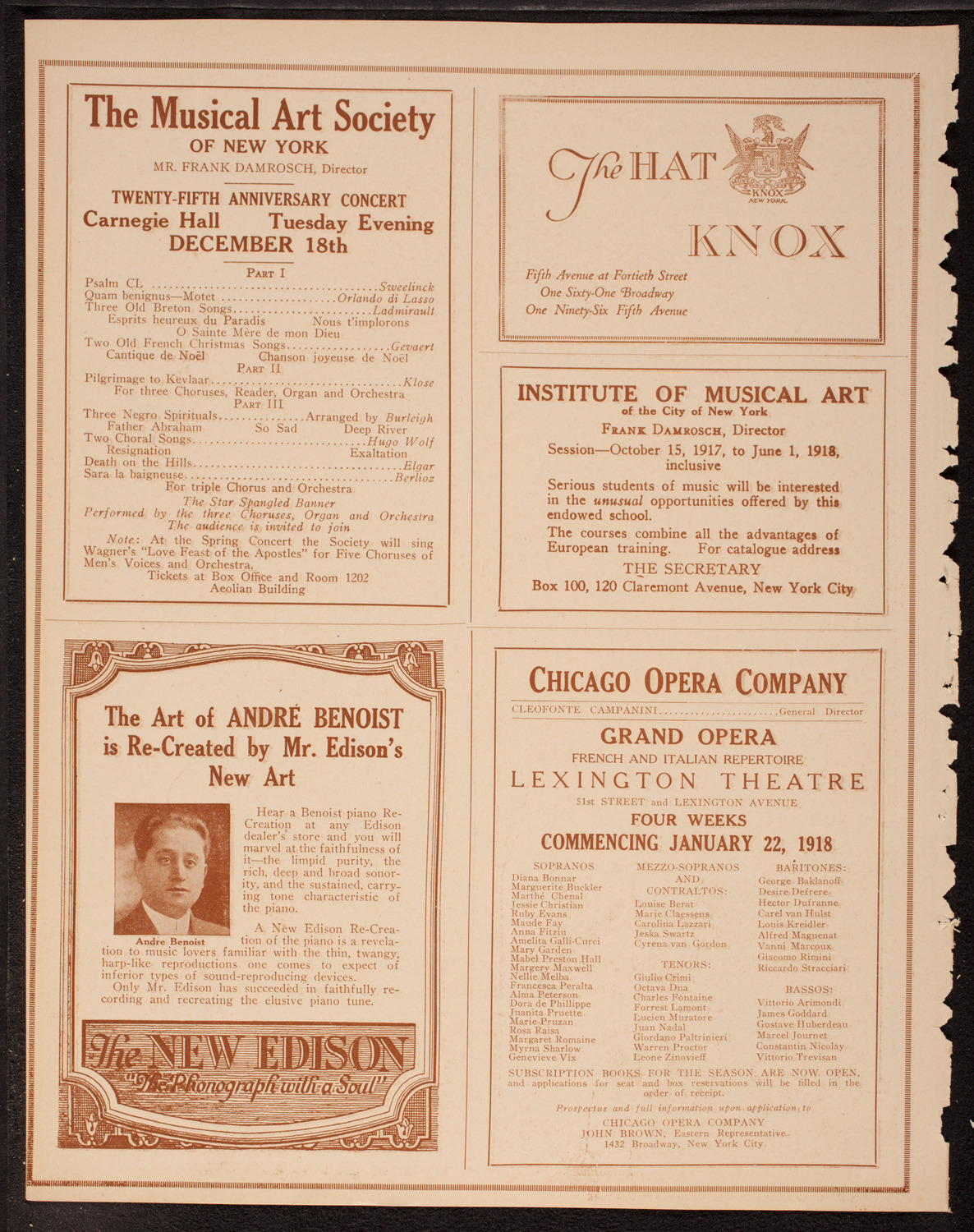 Meeting: The Humanitarian Cult, November 30, 1917, program page 2