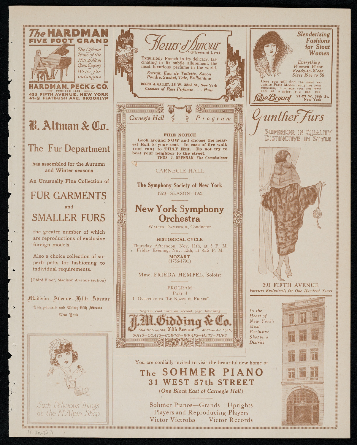 New York Symphony Orchestra, November 11, 1920, program page 5