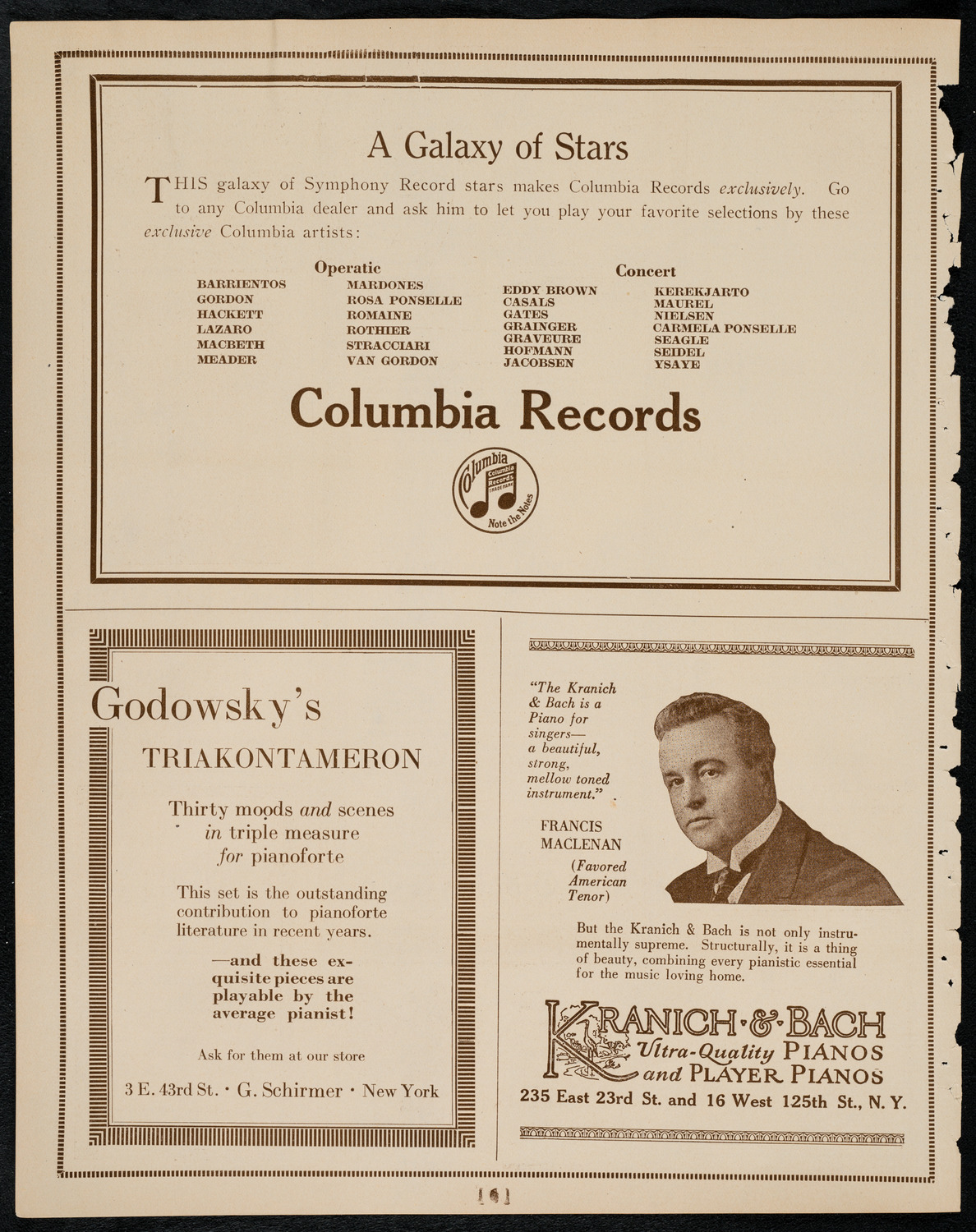Leopold Godowsky, Piano, May 3, 1922, program page 6