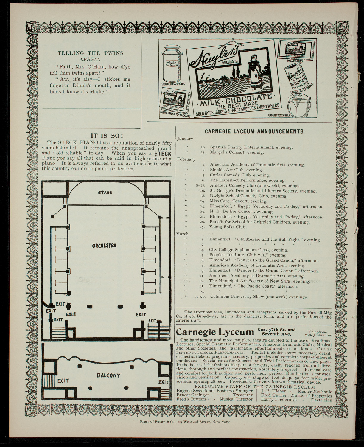 Memorial Continental Hall Benefit of the Mary Washington Colonial Chapter, January 29, 1904, program page 4