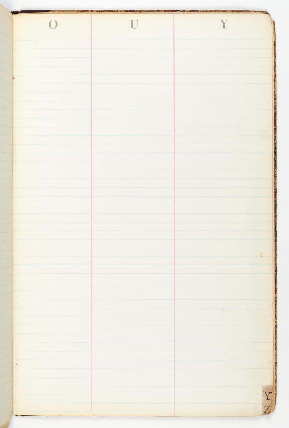 Music Hall Account Ledger Index, volume 2, page 61